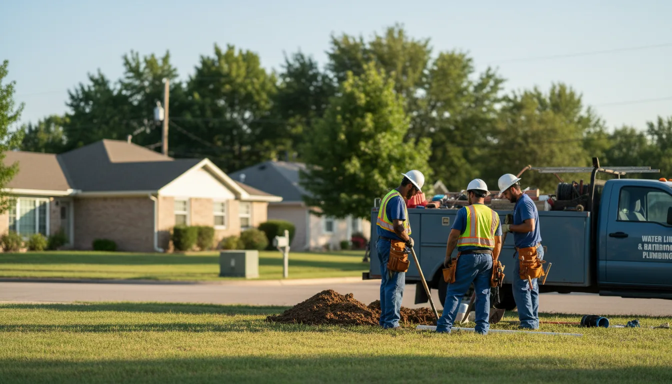 Residential water line and bathroom plumbing service in La Pointe, WI